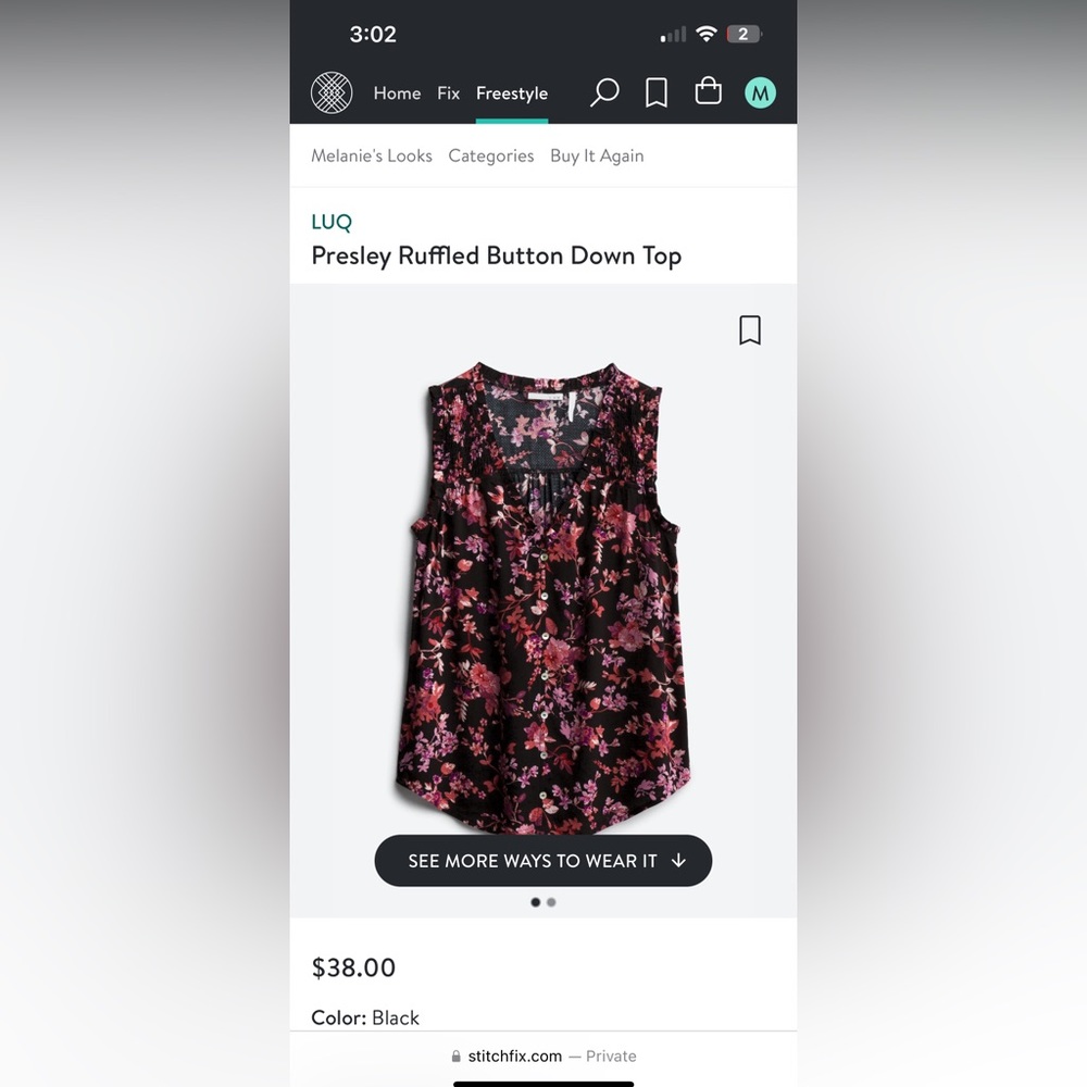 Stitchfix LUQ Presley Ruffled Button Down Top - Picture 6 of 7